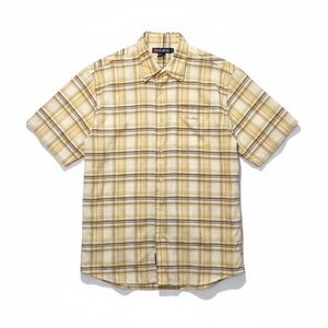 Vtg Paco Jeans  Plaid Casual Shirt Men's Large Short Sleeves Button Up